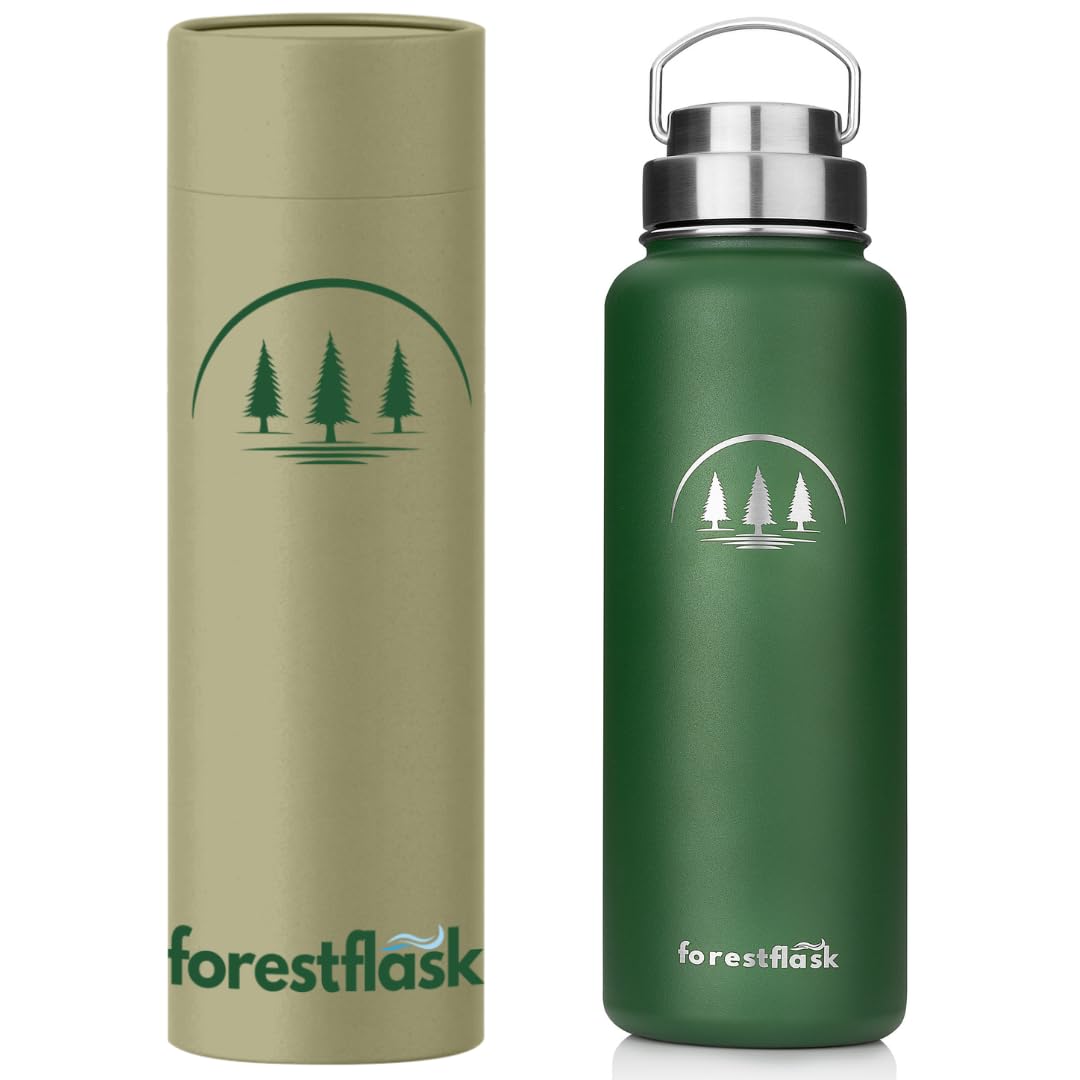Zero Plastic Forestflask 1.18 Litre in Forest Green